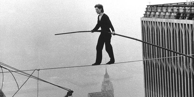 The real story behind Philippe Petit's World Trade Center high-wire stunt -  Curbed NY