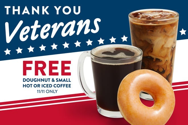 Krispy Kreme Veterans Day deal.