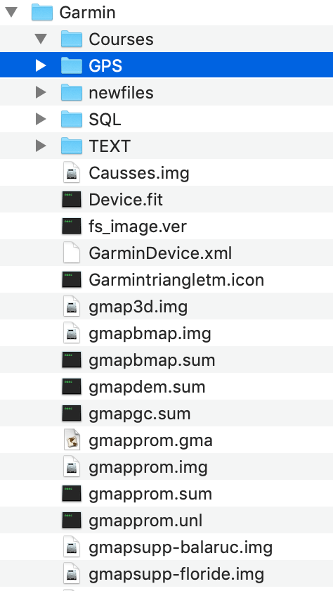 Un Garmin sur USB