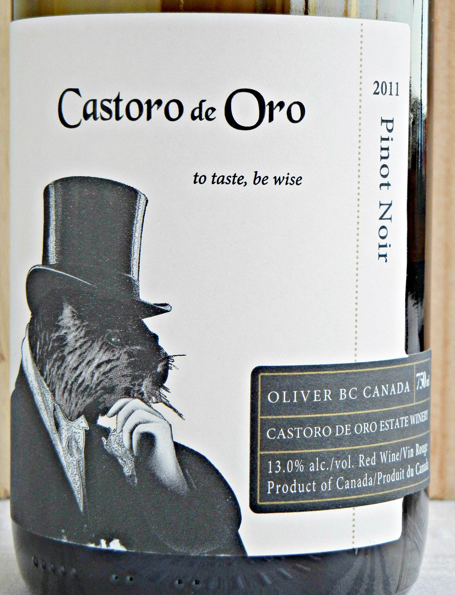 Castoro de Oro Pinot Noir 2011 Label - BC Pinot Noir Tasting Review 11