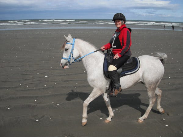 Aurora Raffeah and Lyn on the beach.