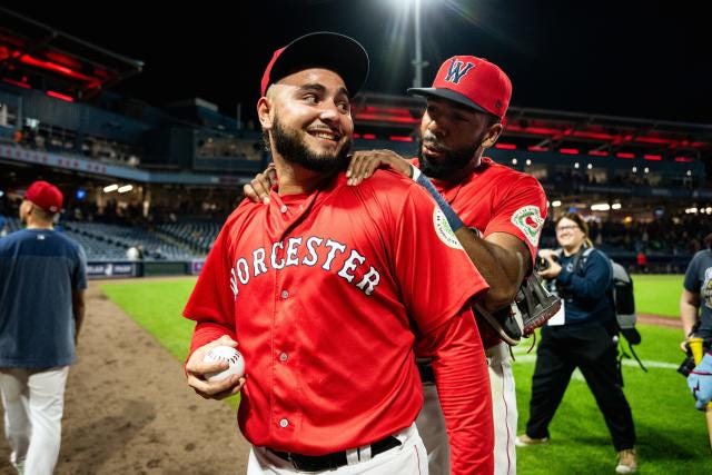 WooSox player makes biggest swing of his life in gender reveal at Polar Park