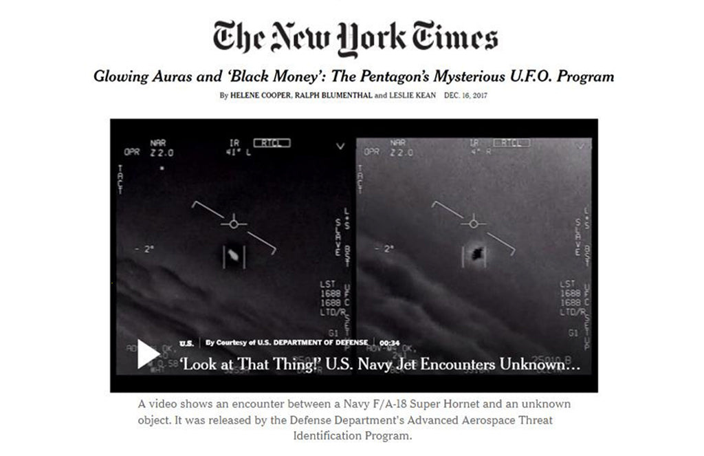 TTSA in NYT Front Page Exposé on Pentagon Hidden UFO Program – To The Stars*