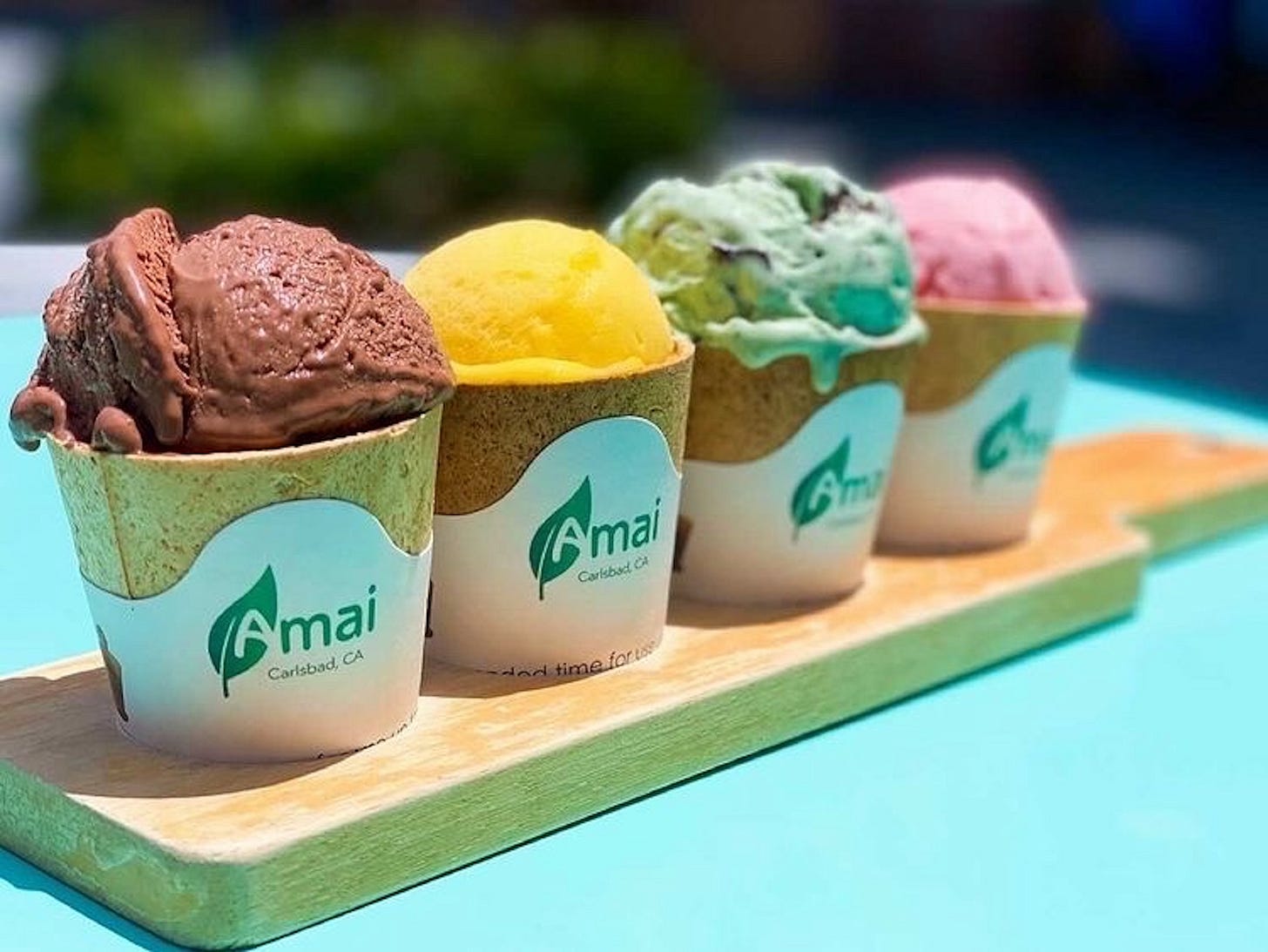 Vista-based Amai, co-founded by Jeannine and Sven Davison, uses spent grain from breweries to produce edible cups. The eco-conscious company is looking at a second location in Escondido to ramp up production. Courtesy Amai