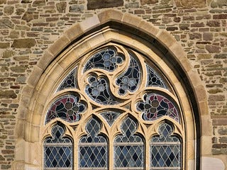 Triskele | A triskele in a window of the Beyenburg cloister ...