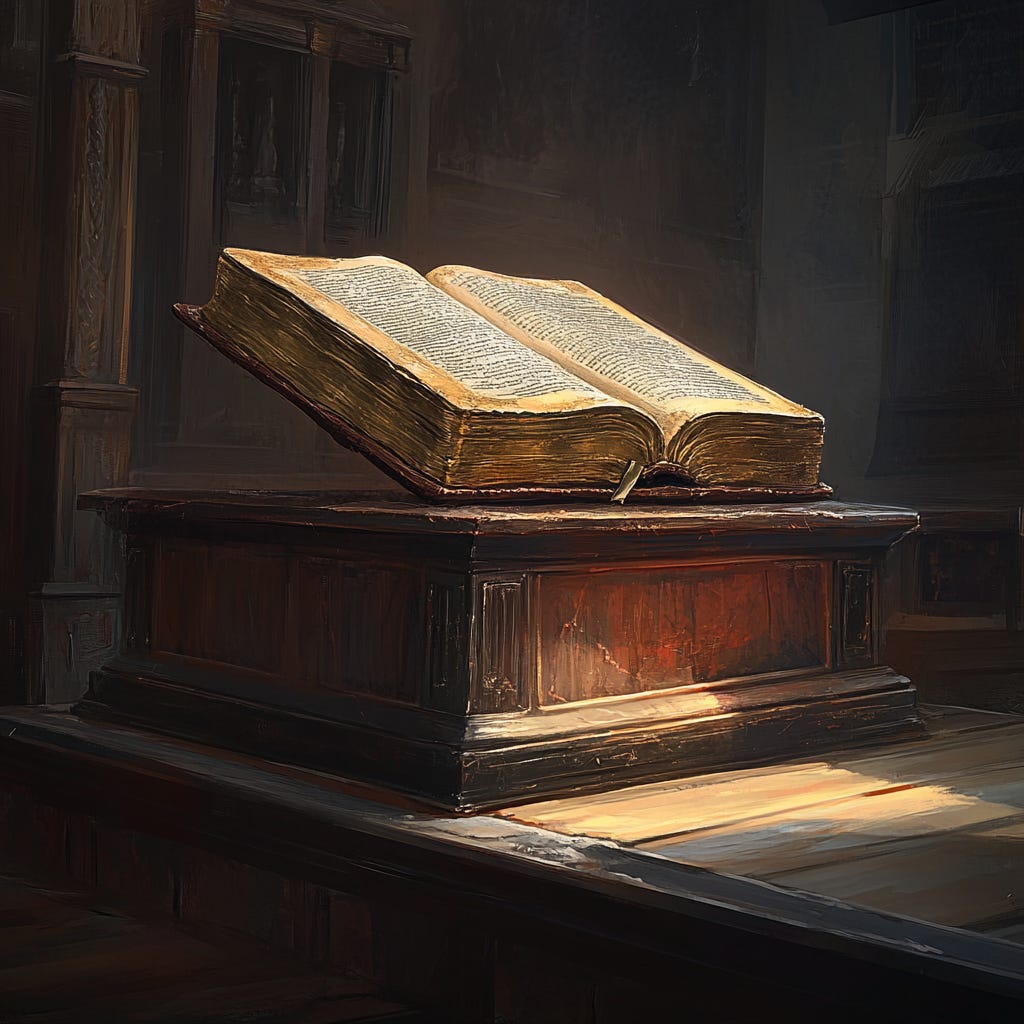 https://cdn.discordapp.com/attachments/1161663070364500081/1279298306870349844/ike0263_amazing_concept_art_of_a_majestic_old_Bible_sitting_on__f546af39-7e5b-4202-9b4a-165d0bdacf50.png?ex=66d3eee4&is=66d29d64&hm=be60e27adc4f06a9bf039595fc522306acf30bb99980d8e7bd6ee07a7839ebe3&