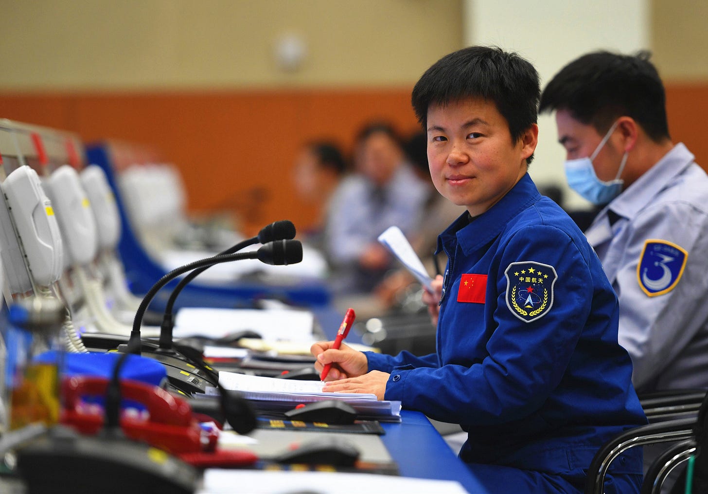 Zhang Runhong inside one of the Xichang Satellite Launch Center’s launch control rooms during technical checks. Zhang Runhong inside one of the Xichang Satellite Launch Center’s launch control rooms during technical checks.