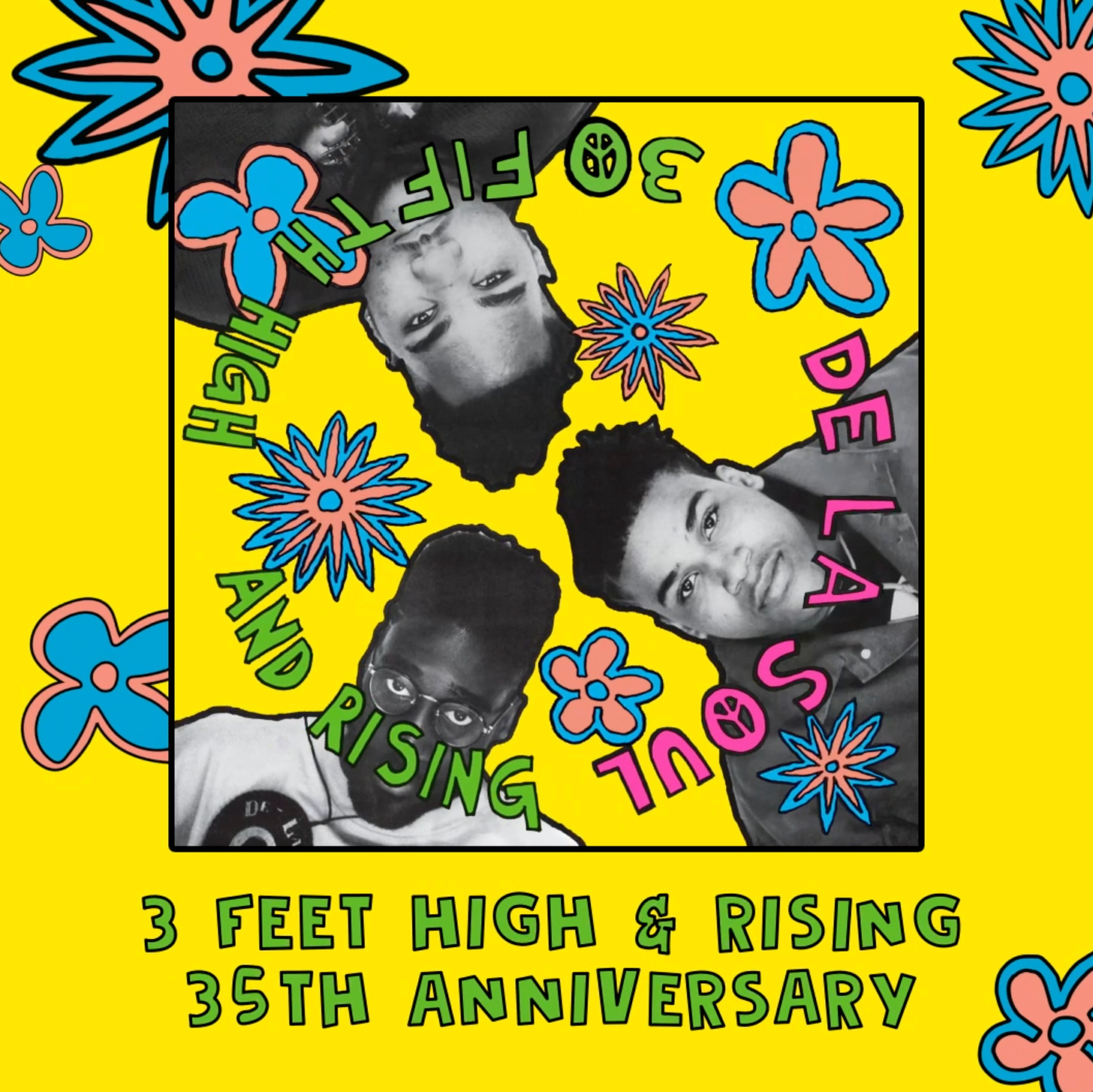 35th Anniversary release of 3 Feet High and Rising March 1st 🌼