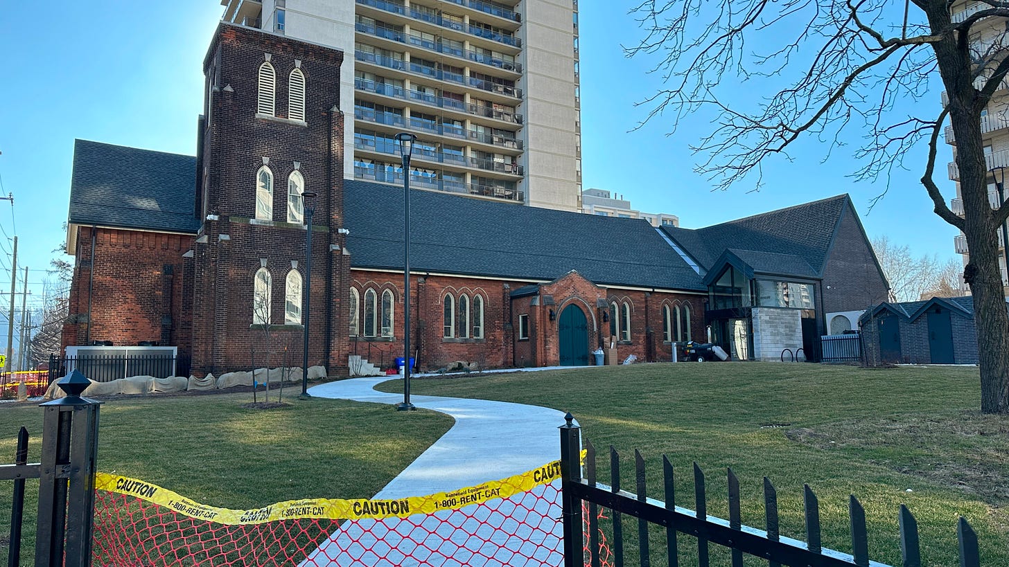 Former St. Mark’s Church at the corner of Hunter Street West and Bay Street South