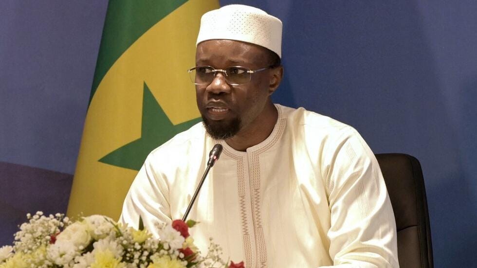 Senegal's Prime Minister Ousmane Sonko during a press conference to present the governments economic action plan, in Dakar, on 26 September 2024.