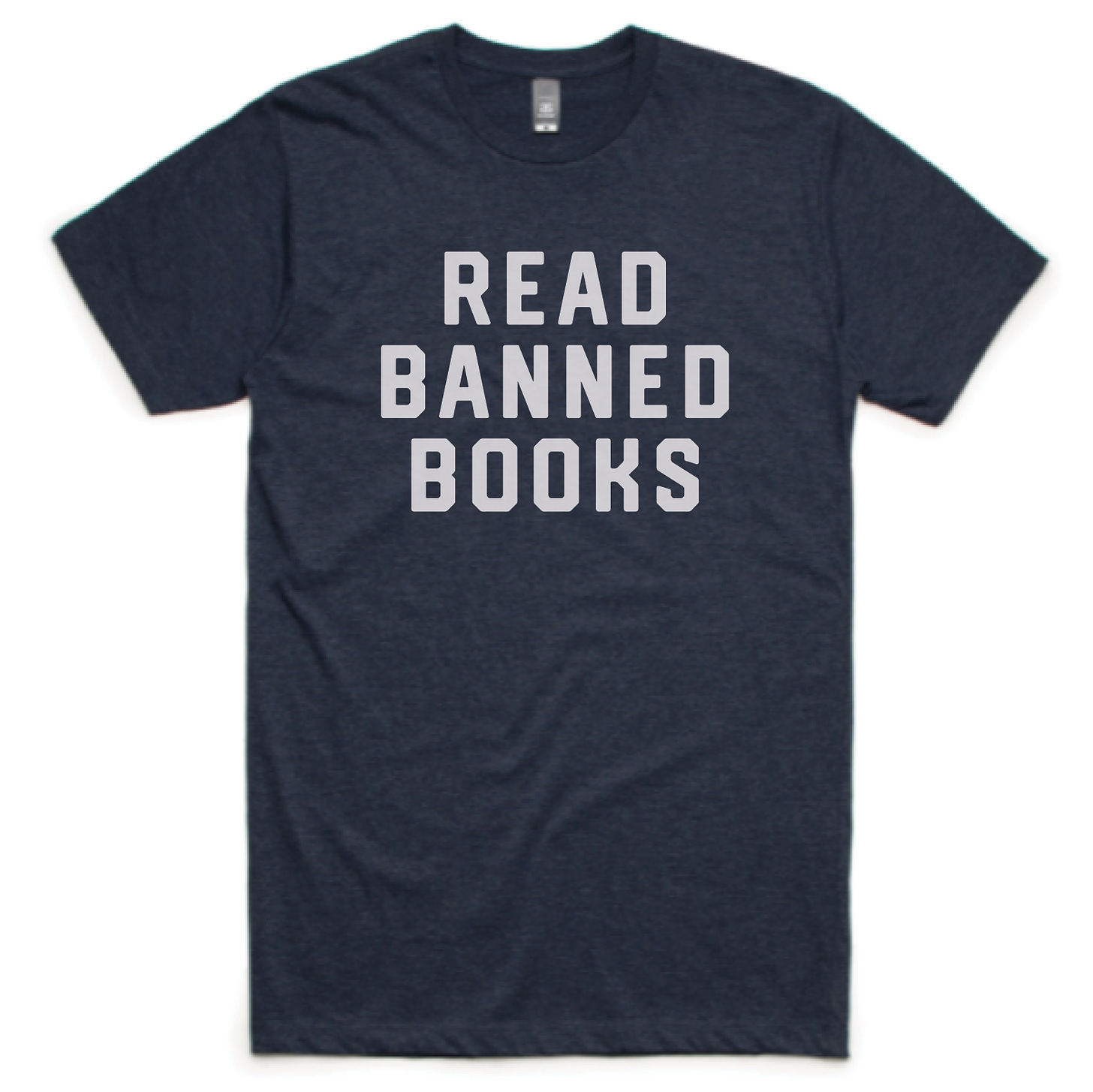 Read Banned Books T-Shirt (white lettering on dark gray fabric) - Bitter Southerner General Store