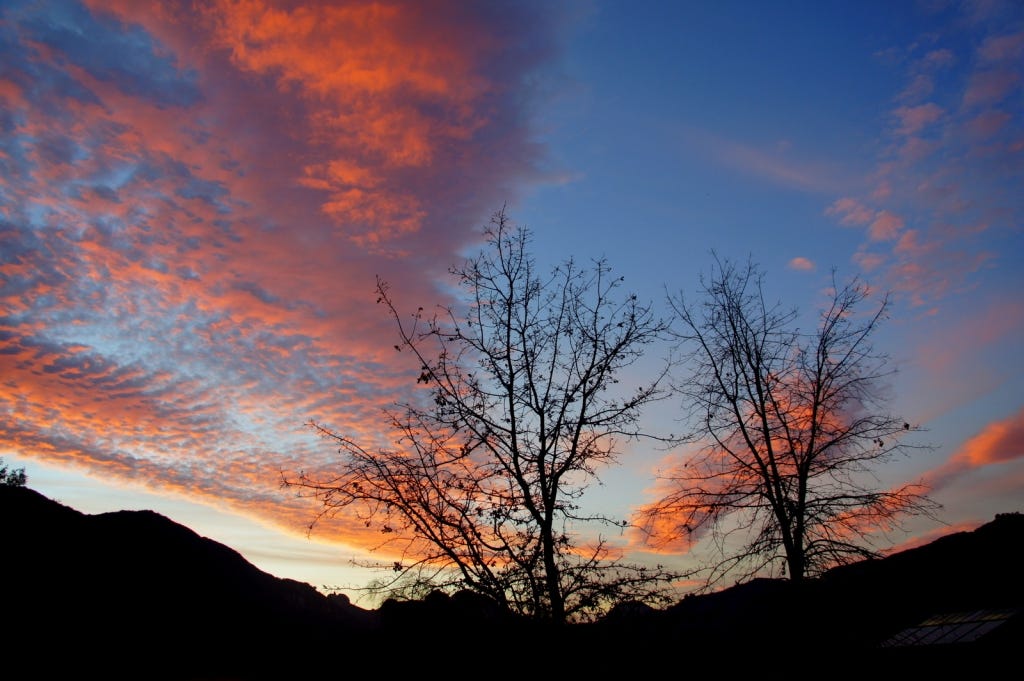 An amazing sunset in Malibu Creek State Park.