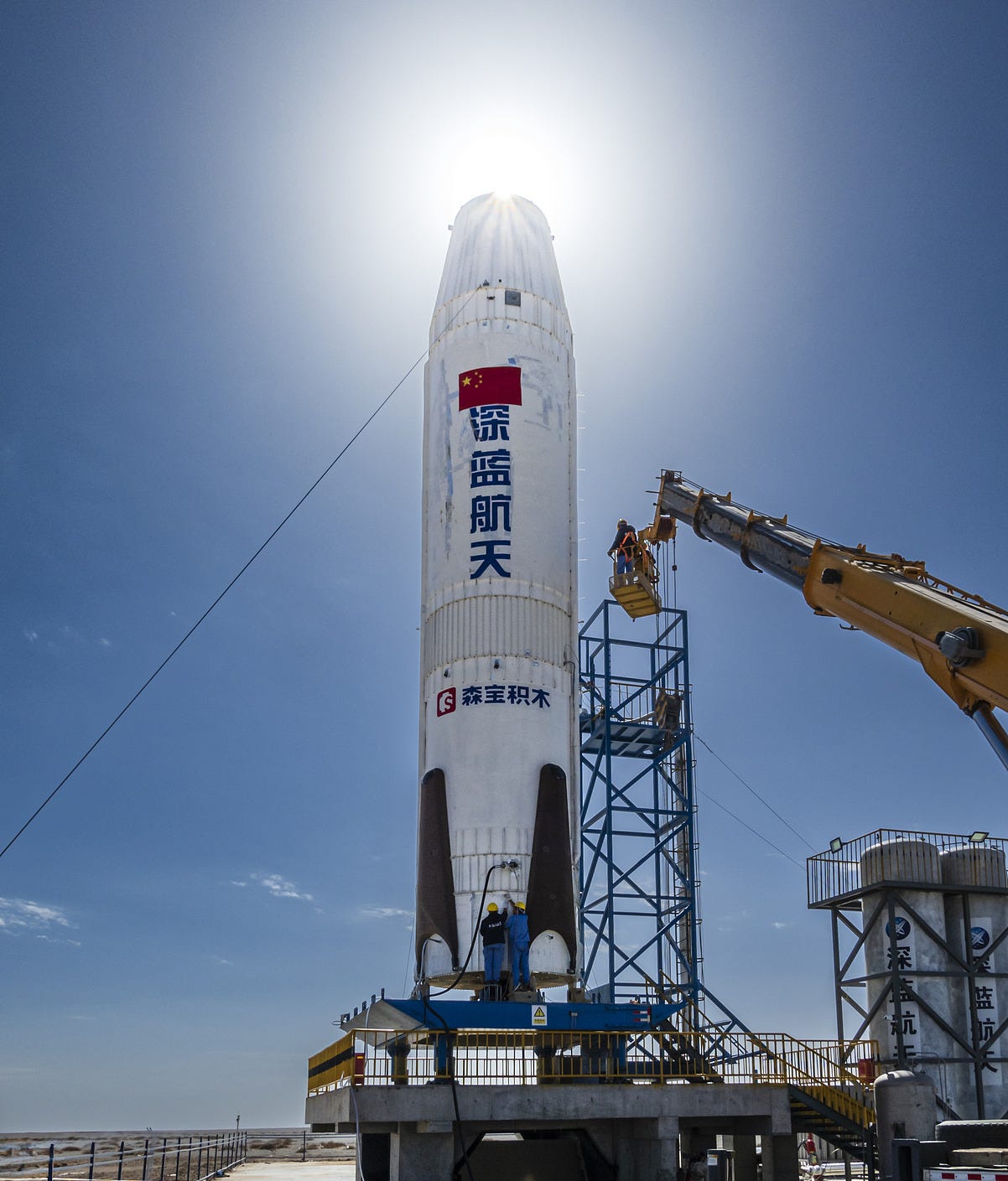 The Nebula-1 test vehicle on September 9th, it aborted a high-altitude test on that day, image from ChinaFotoPress via CGTN.