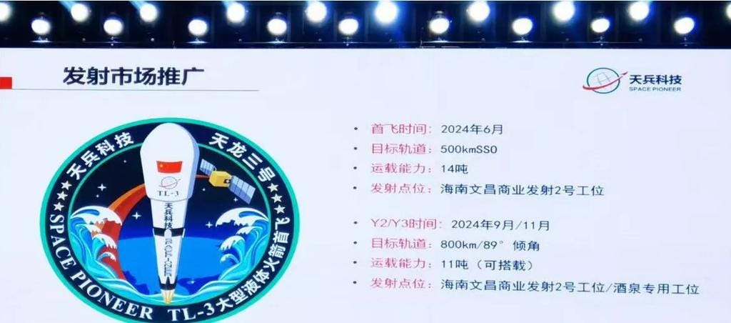 A leaked slide showing the original launch dates of the first three flights.