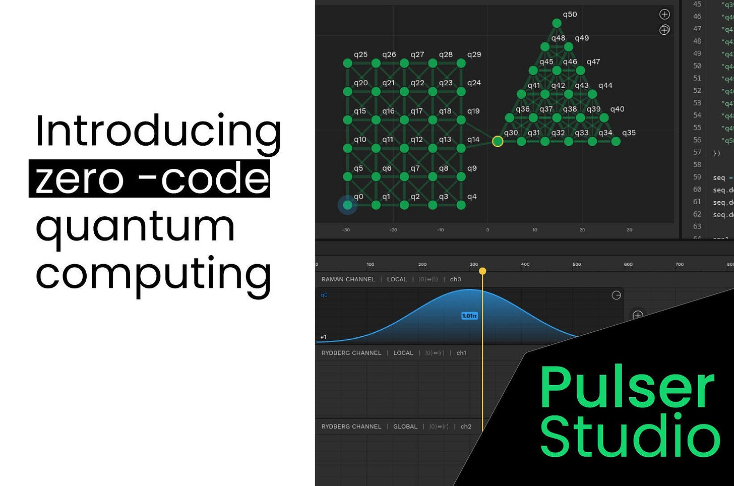 PASQAL releases the first zero-code development platform for neutral atoms quantum computers, the Pulser Studio