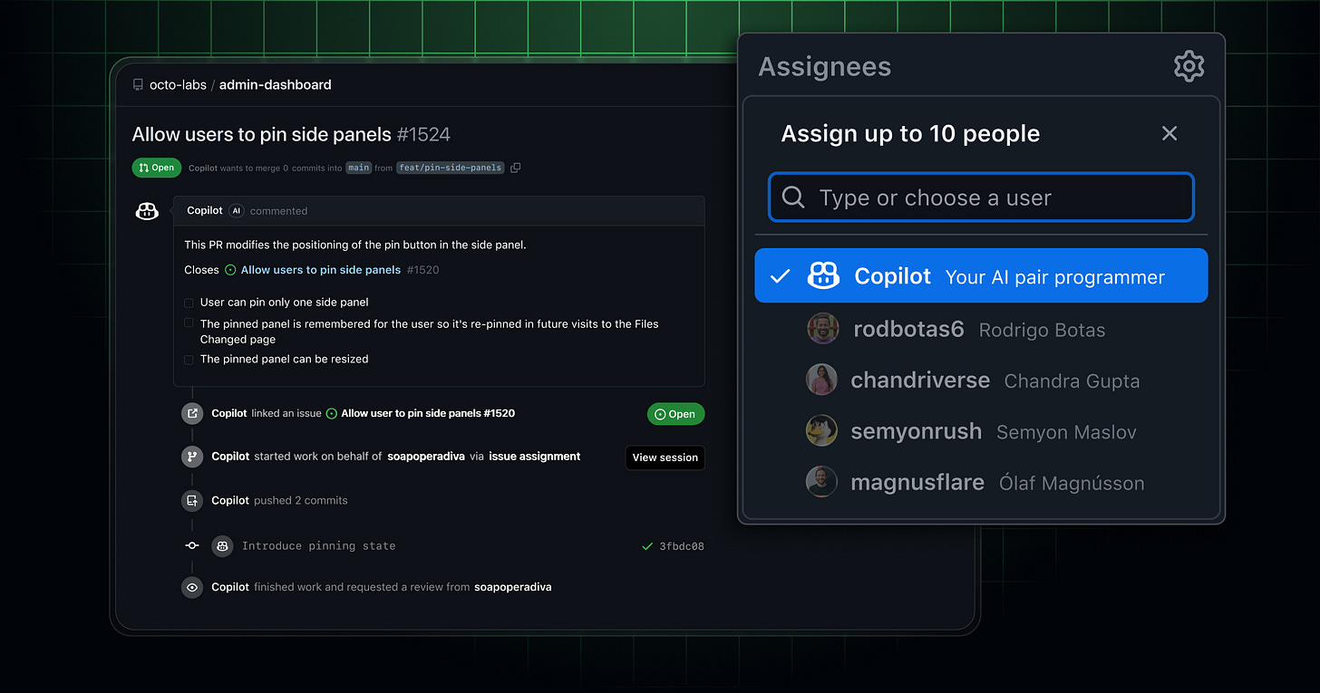 An image showing GitHub’s coding agent