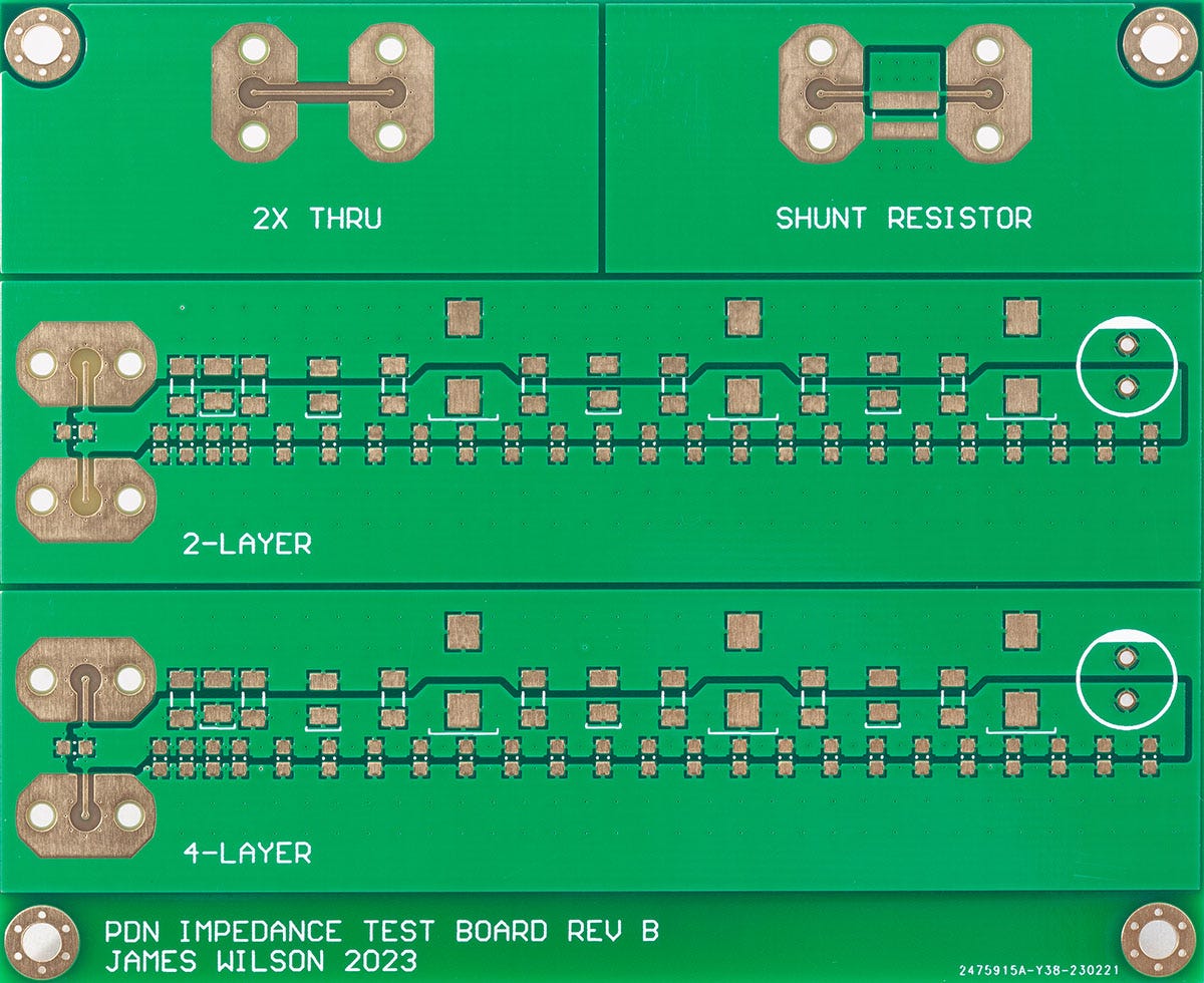 Photo of test PCB