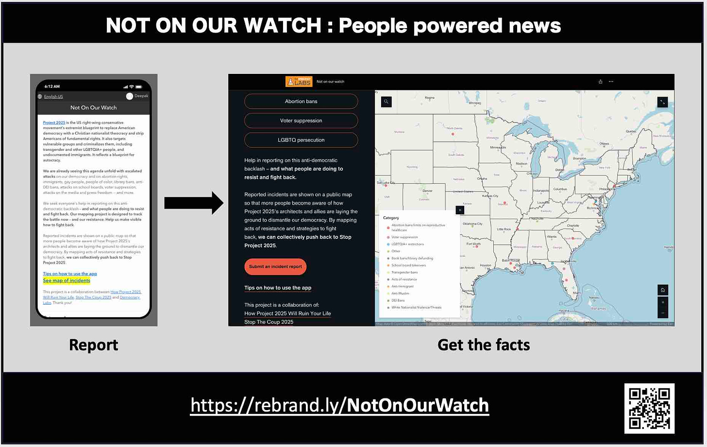 Not On Our Watch is a people powered solution to share the facts.