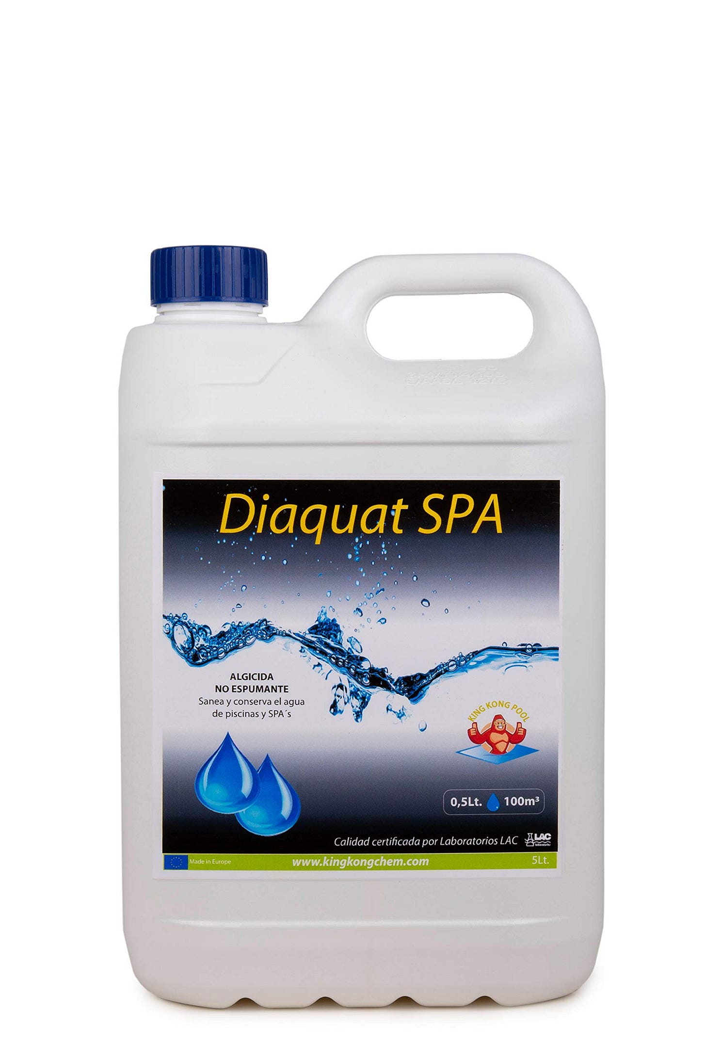 Algicida ULTRACONCENTRADO DIAQUAT SPA 5 L no espumante - Efecto  CLARIFICANTE de Larga duracion - Antialgas de acción rápida - Apto para  Liner: Amazon.es: Jardín