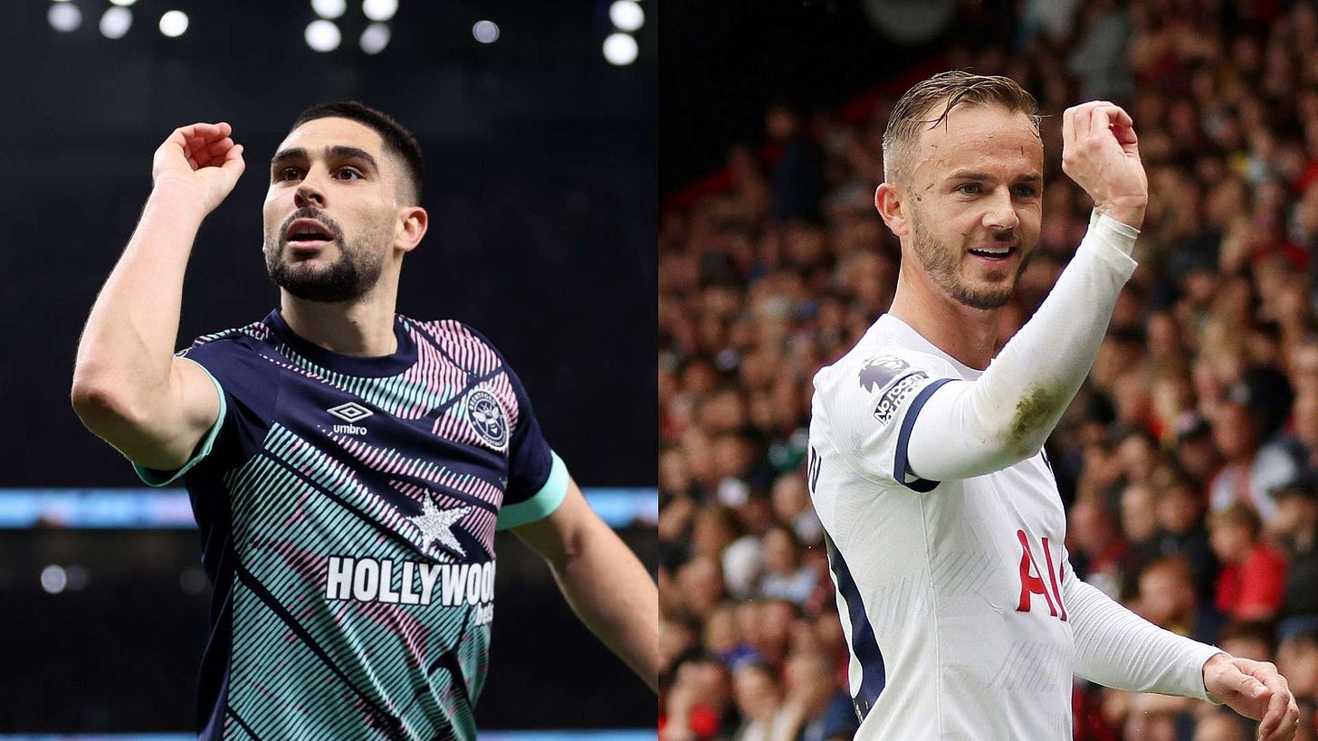 Ask him' – Neal Maupay discusses supposed James Maddison feud after darts  celebration spat & apparent taunting of Tottenham star's omission from  England Euro 2024 squad | Goal.com