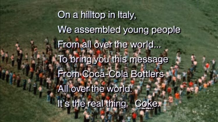 I'd like to buy the world a Coke: Coca Cola's classic TV commercial (1971)  - Click Americana