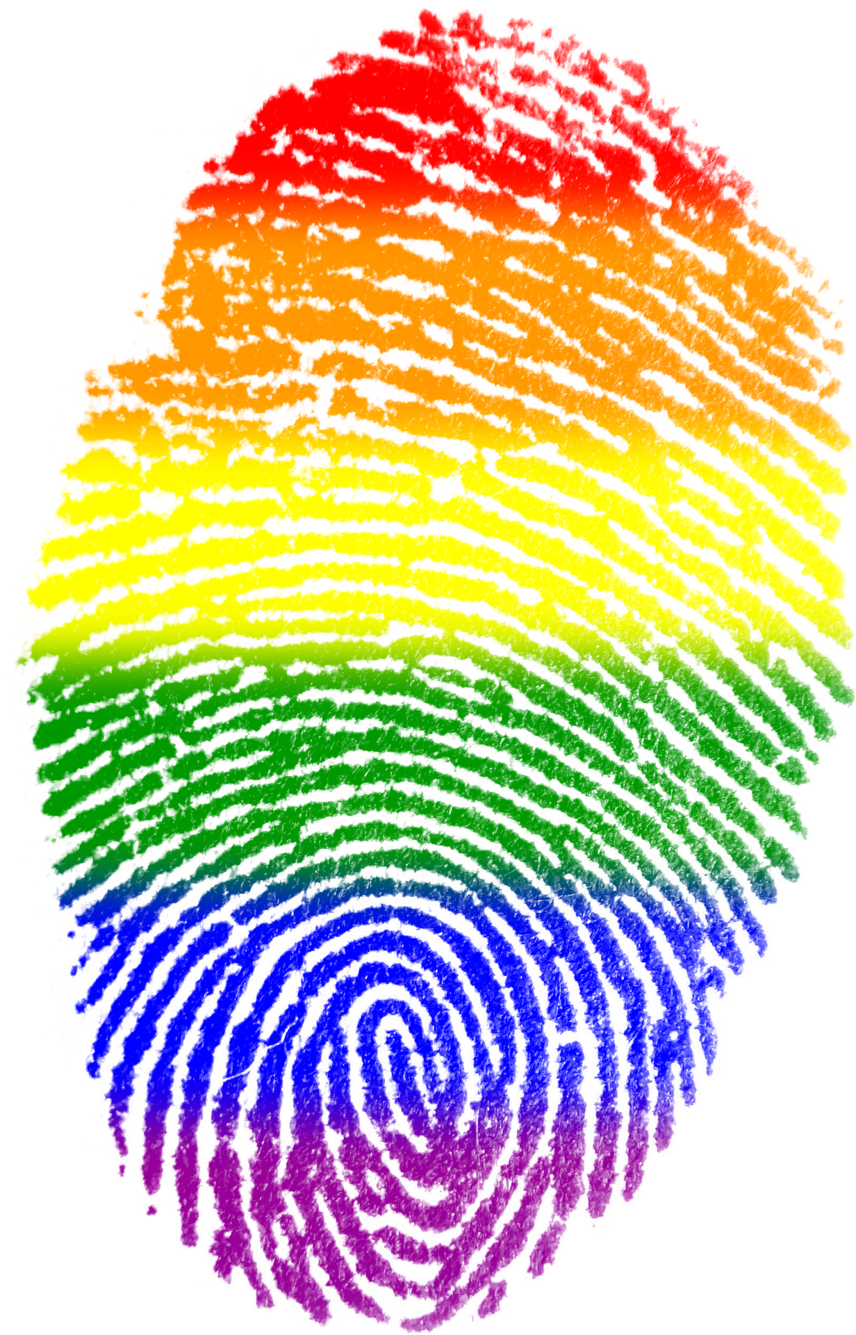 Fingerprint in rainbow colors