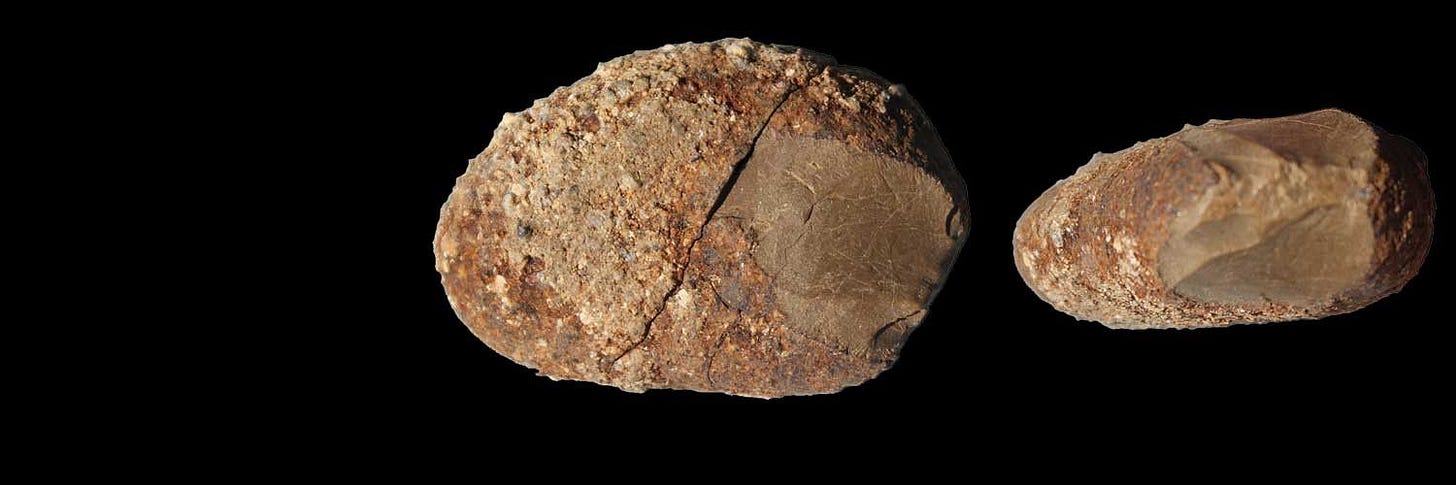 Basalt artifact from Monte Verde, Chile