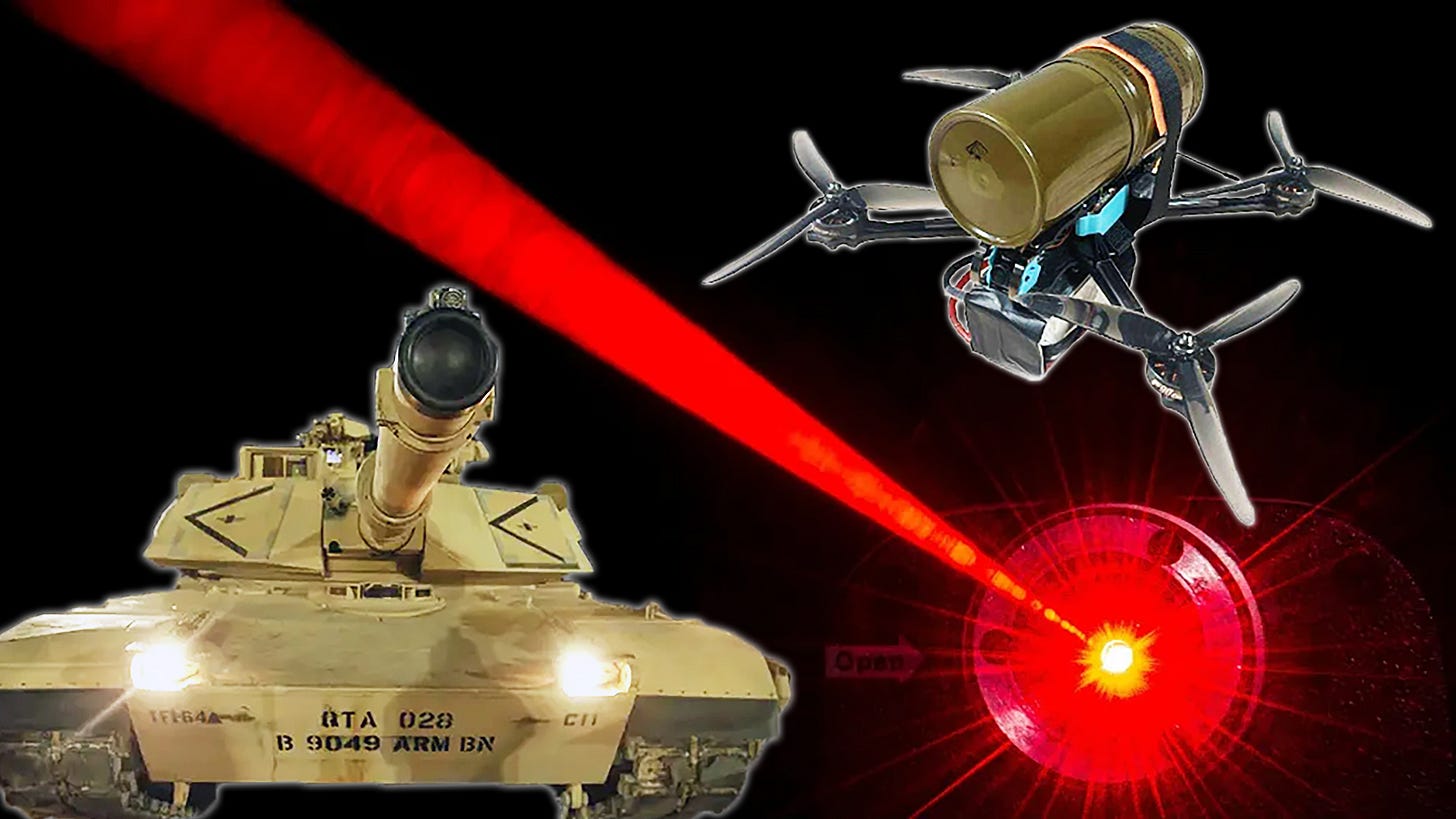Laser Dazzlers For Defending Tanks Against Marauding Drones Are An Untapped  Countermeasure