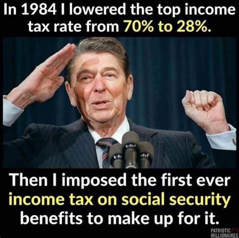 Did Reagan Impose An Income Tax on Social Security? - The Meme Policeman