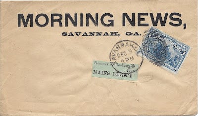 Envelope advertising a newspaper