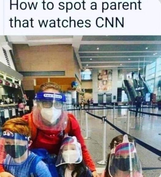 May be an image of 3 people and text that says 'How to spot a parent that watches CNN அস'