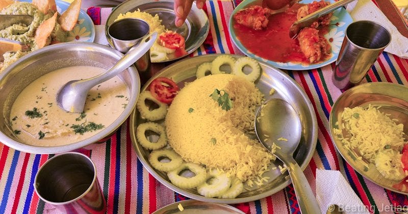 The food served during our Classic Inca Trail