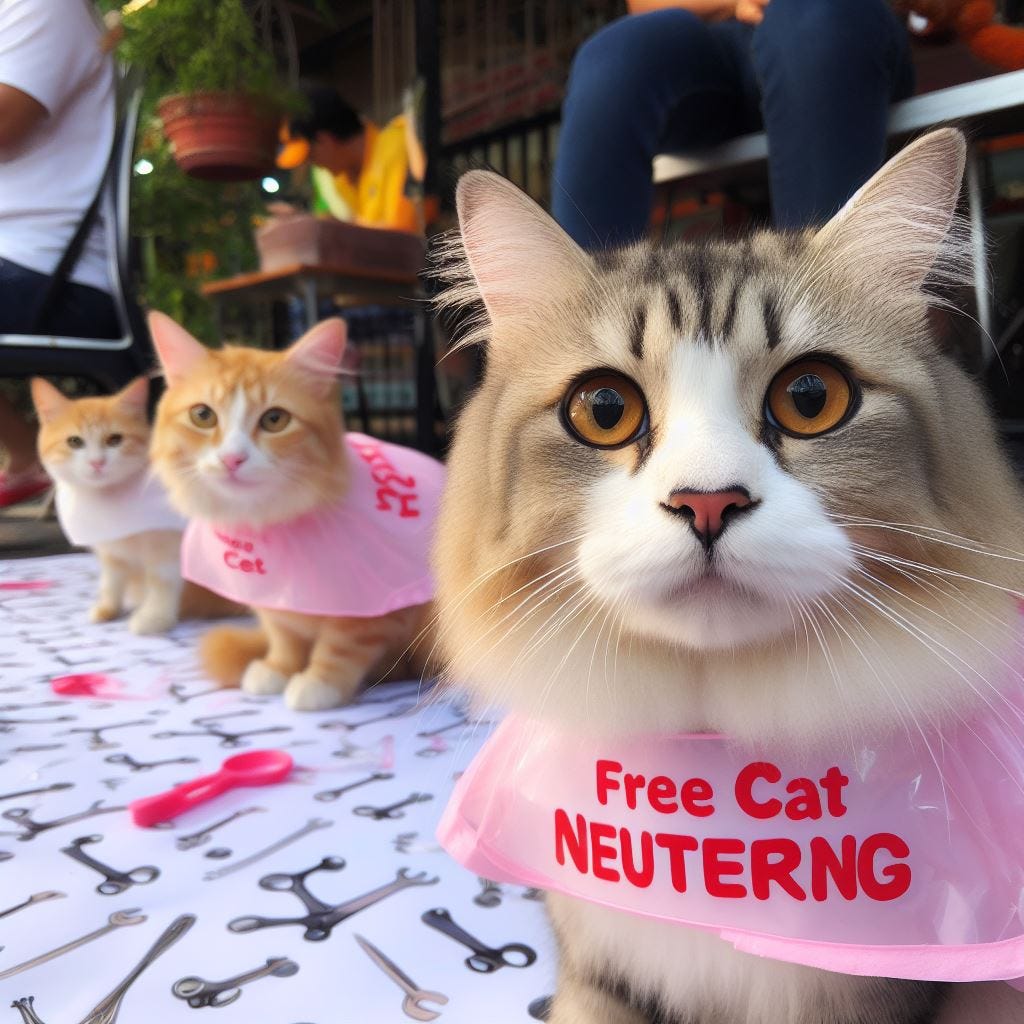 image of a free cat neutering event