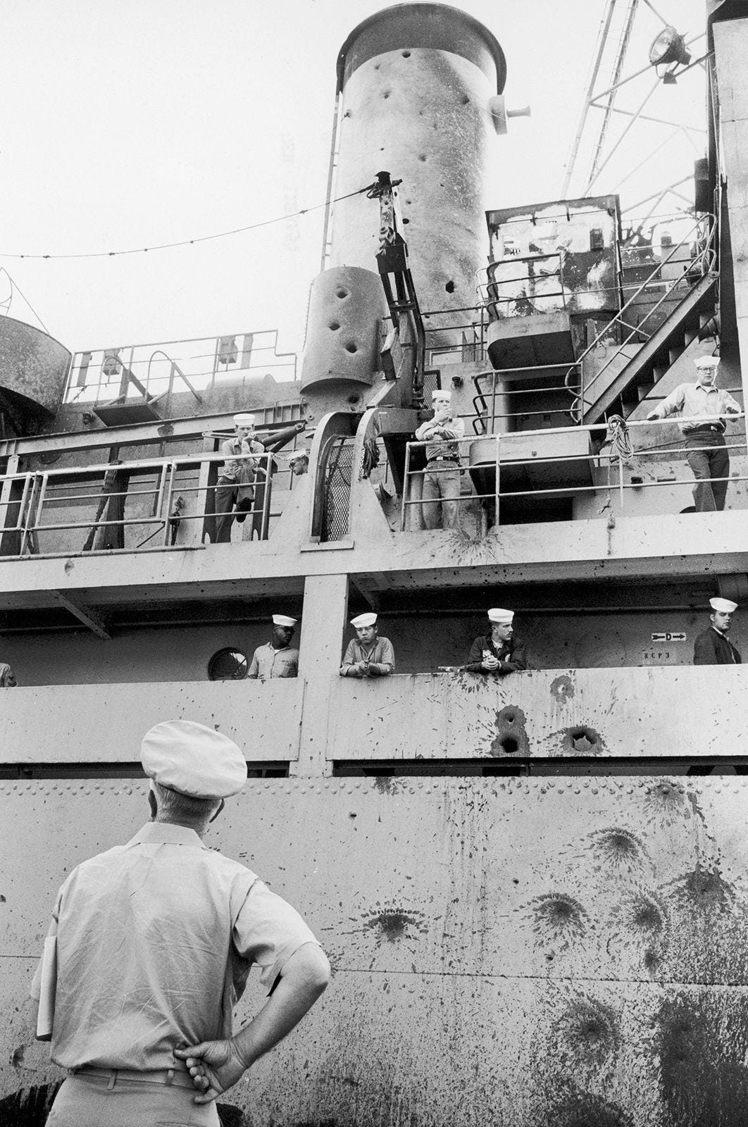 r/Historycord - USS Liberty pulled into port in Malta after a barrage of attacks by Israel I'm 1967