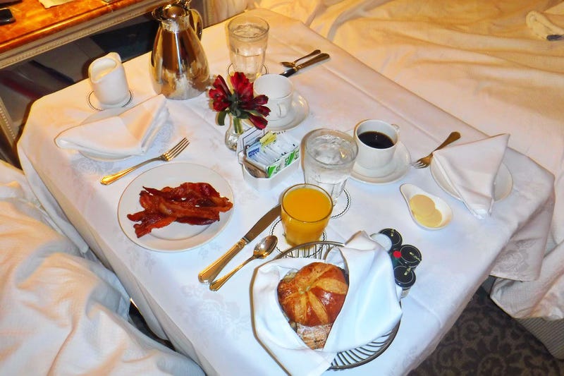 Room service continental breakfast at Hard Rock Hotel Universal Orlando