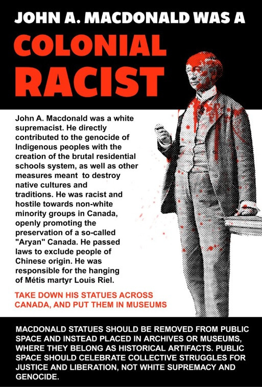 allan crawshaw on Twitter: "@HBreen2 SIR JOHN A MACDONALD WAS A MURDERING  RACIST! https://t.co/oLGW7C7qwV" / Twitter