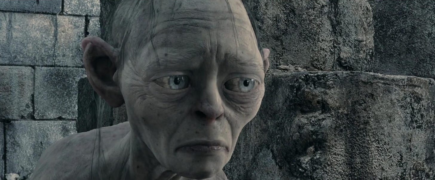 Andy Serkis as Gollum in The Lord of the Rings: The Two Towers