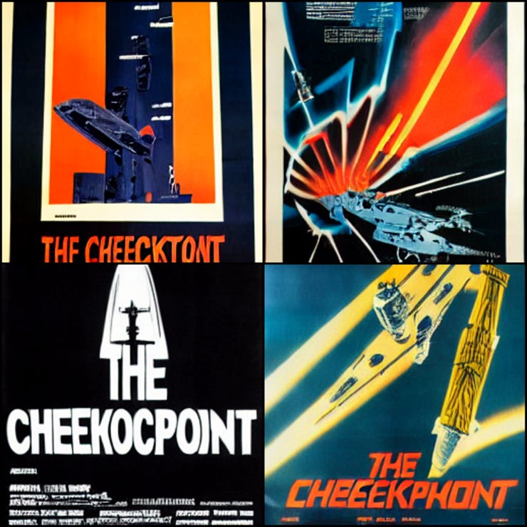 THE CHEECKTONT (A 1970s sci-fi poster for 'The Checkpoint')