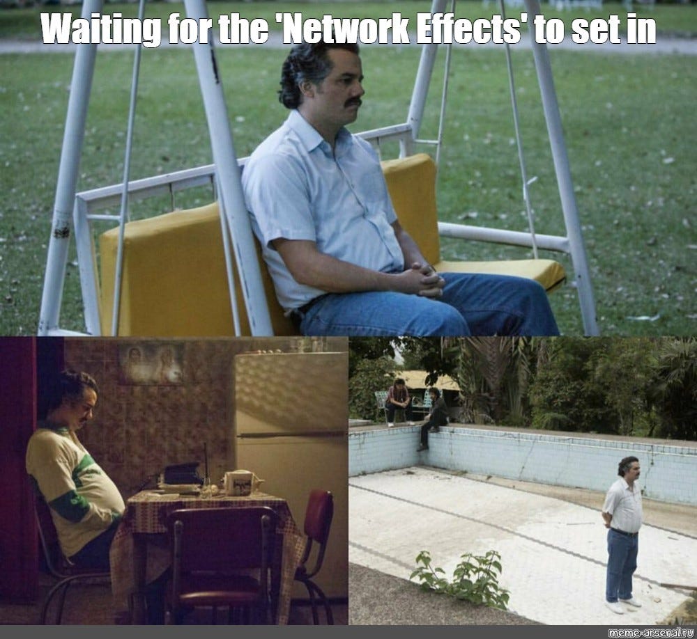 Meme: "Waiting for the 'Network Effects' to set in" - All Templates - Meme -arsenal.com