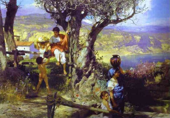 Ancient Rome In A Village 1880s Painting | Henryk Hector Siemiradzki ...