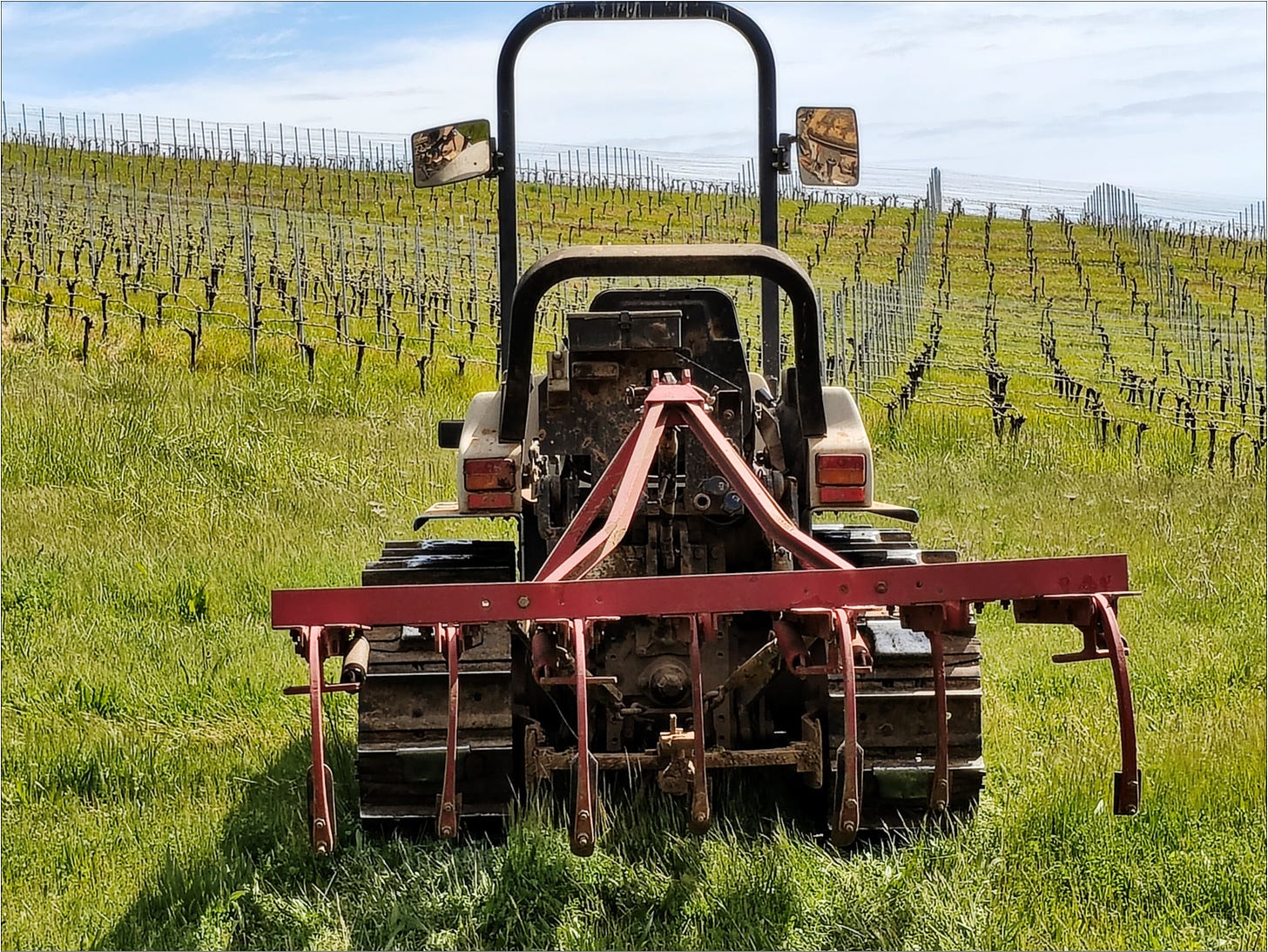 The business end of spring cultivation, aka the chisel plow.