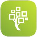 FamilySearch Memories App badge showing the FamilySearch logo in green.