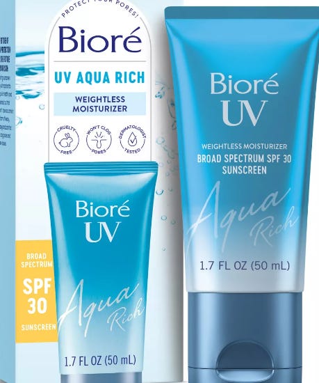 Biore UV Aqua Rich Sunscreen SF30