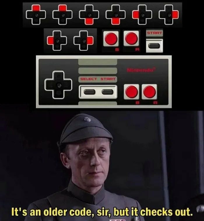 Contra(ry) cheat codes still work for dexterity - Meme by Che_D_Lay_sir :)  Memedroid