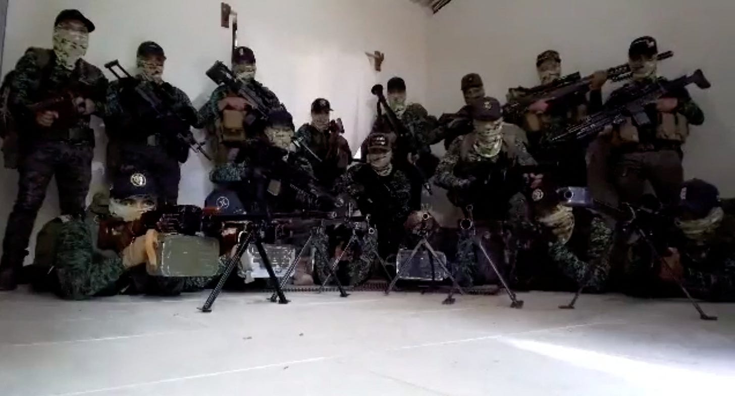 Mexican cartel urges that innocents be kept out of drug war in video message