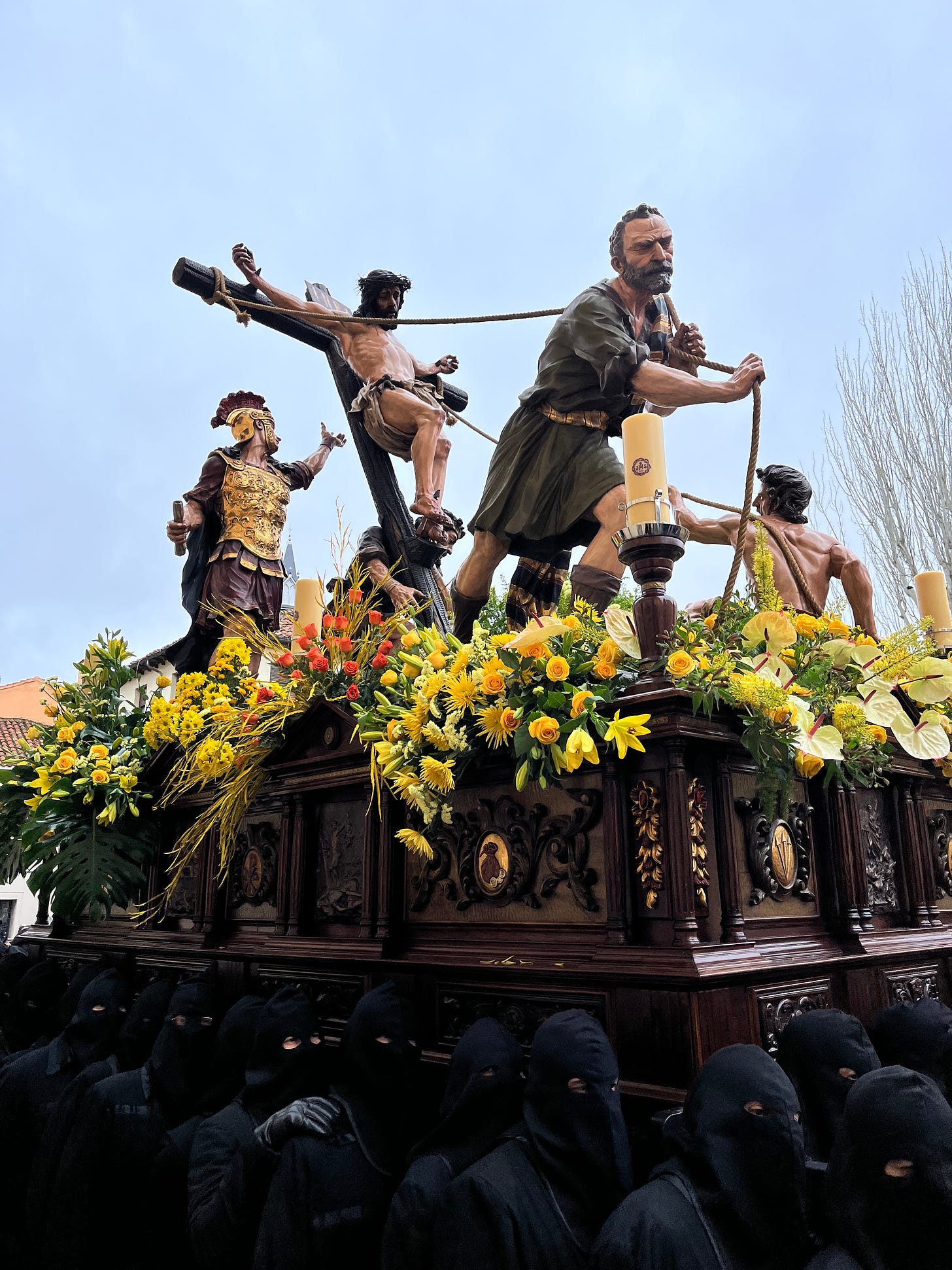 A Semana Santa procession in León, Spain