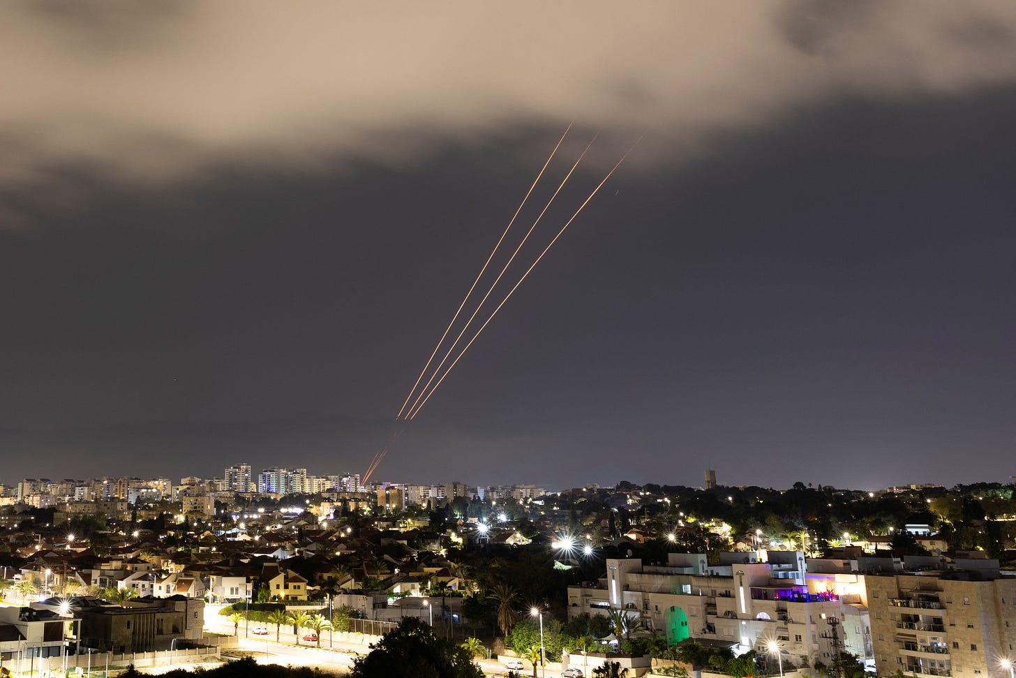 Israel's anti-missile system in action after Iran's attack