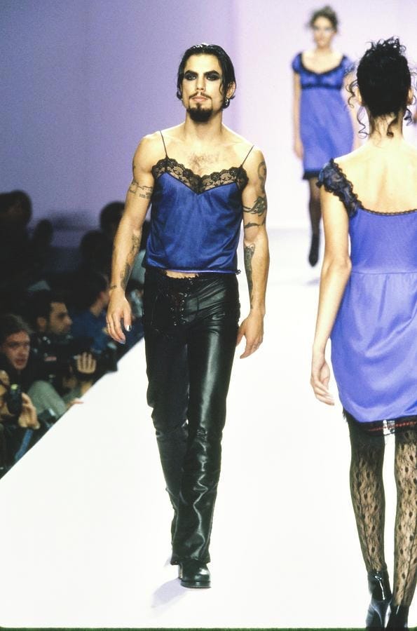 Dave Navarro On The Runway For Anna Sui by Guy Marineau