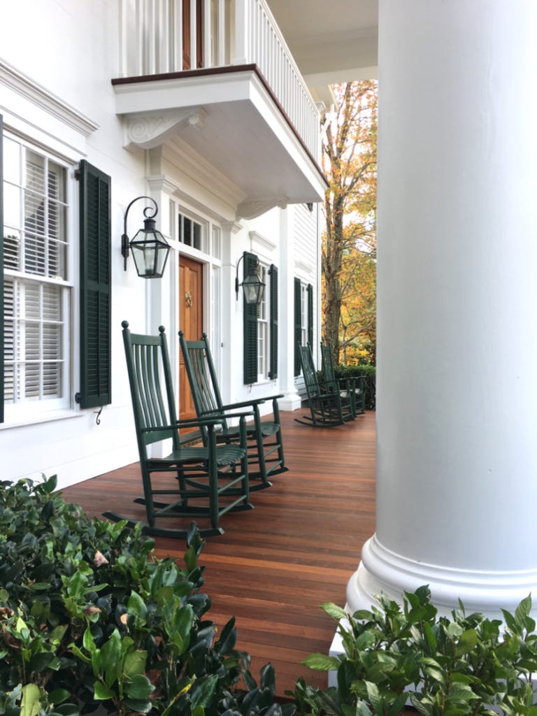 wooden front porch