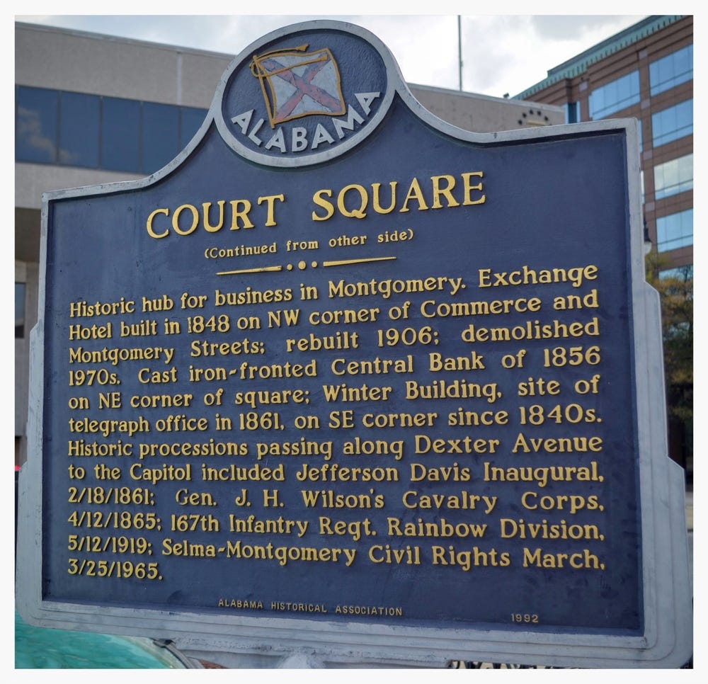 Court Square historical marker, Montgomery, Montgomery County, Alabama